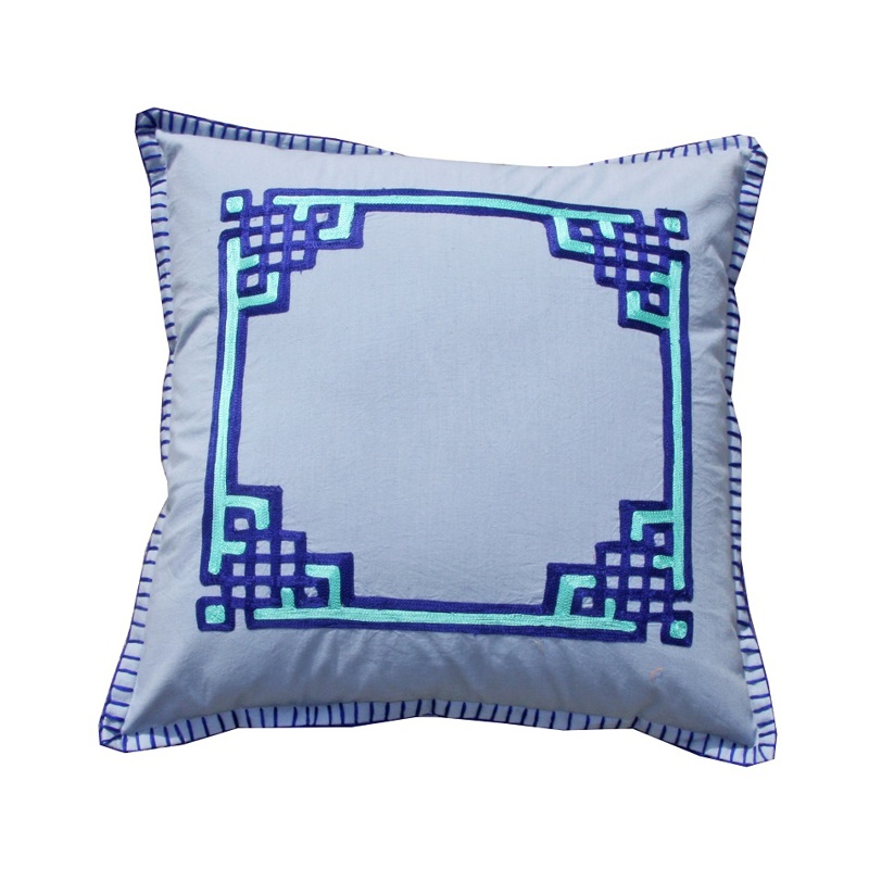 Blue Stitches Cushion